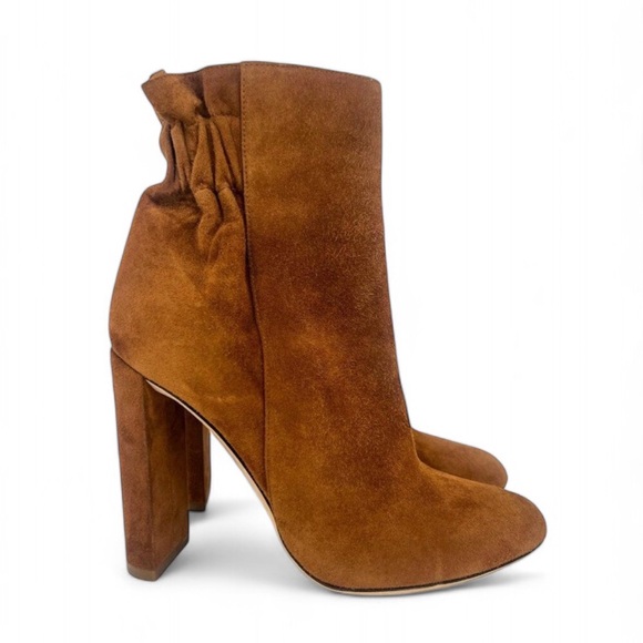 NEW Christian DIOR Brown Suede CD Logo Block Heel Ankle Boots Size EU36.5 - Picture 2 of 10